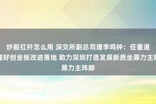 炒股杠杆怎么用 深交所副总司理李鸣钟：任重道远握好创业板改进落地 助力深圳打造发展新质坐蓐力主阵脚