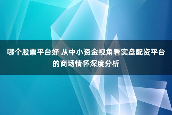 哪个股票平台好 从中小资金视角看实盘配资平台的商场情怀深度分析